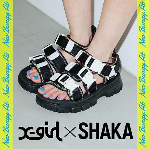 正規販売店】 X-girl×SHAKA NEO CHUNKY BUNGY サンダル - hotsport.rs