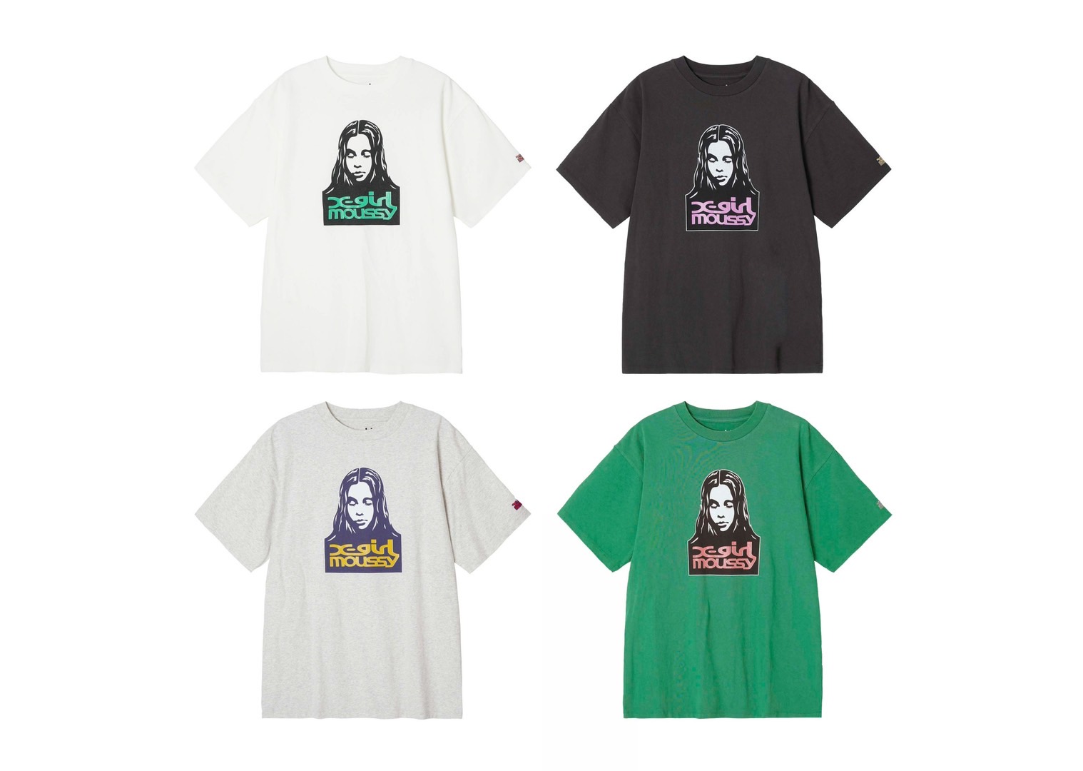 メーカー在庫少、売り切れ時はご容赦ください xgirl moussy コラボ T