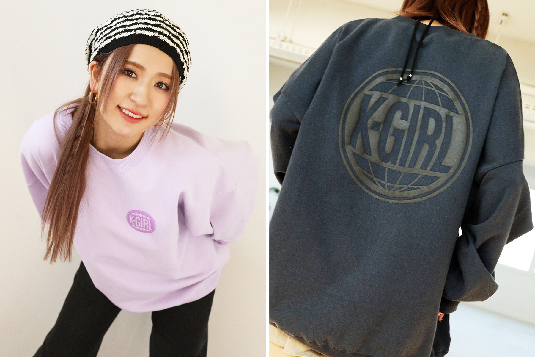 X-girl × NICO SWEAT SET UP - DkGREEN