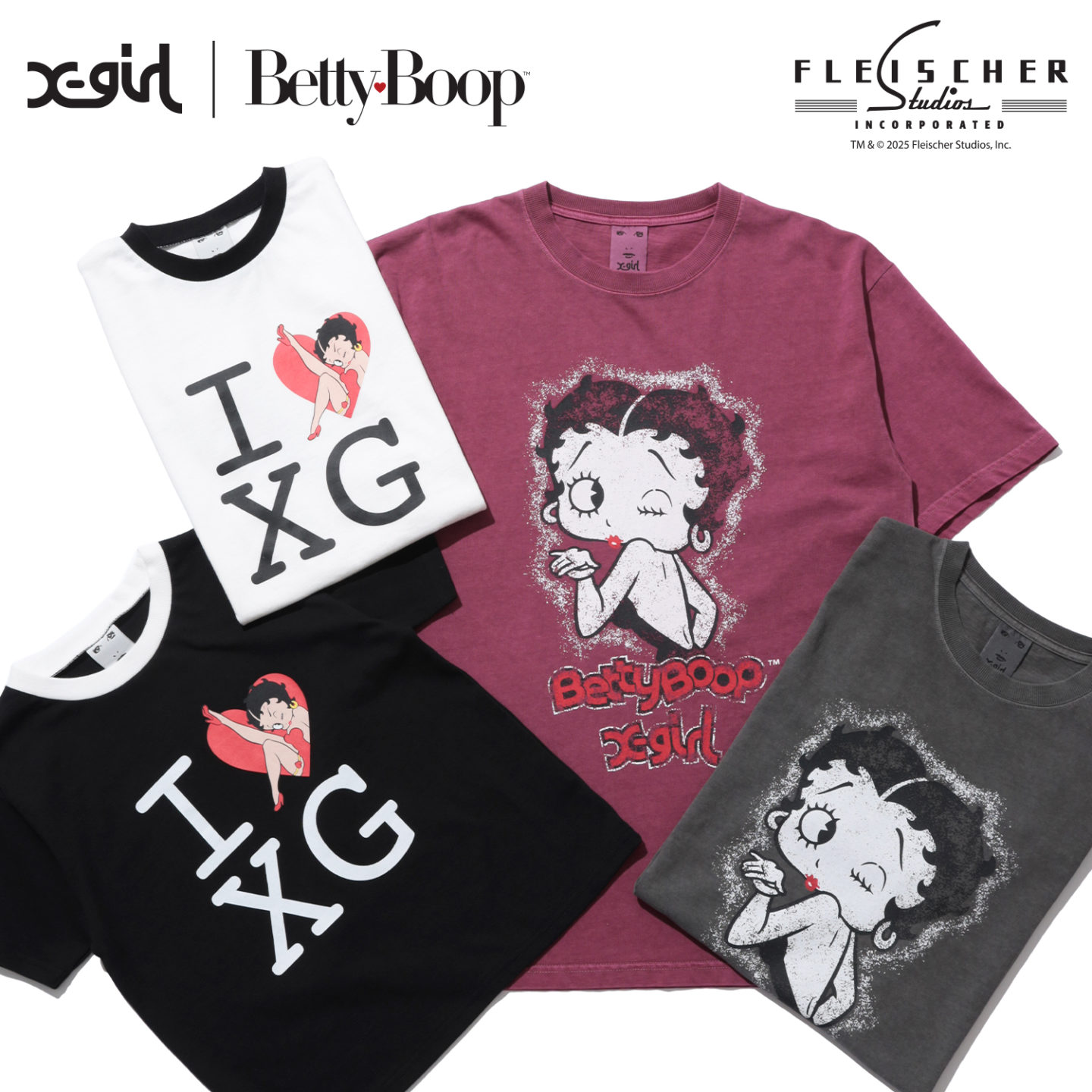 激レア 新品 送料込 エックスガール XGIRL ベティー tシャツ コラボ X-girl x BETTY BOOP(TM) S/S BABY TEE（Tシャツ/カットソー